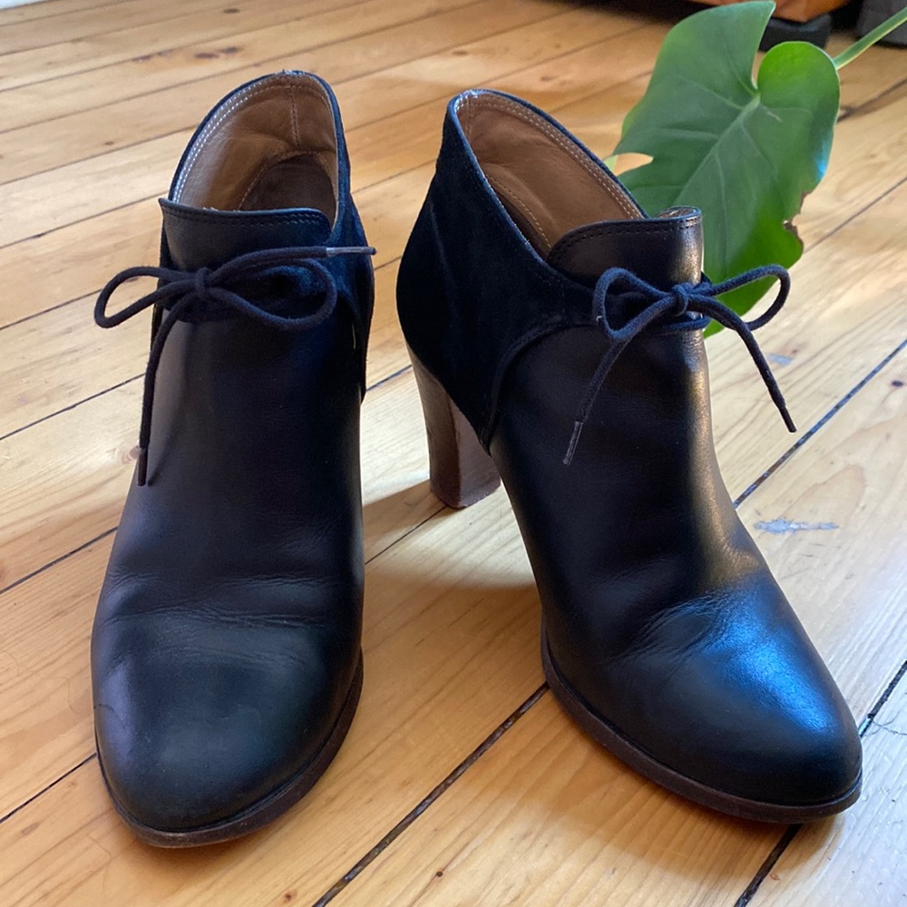 Sézane high heel black ankle boots